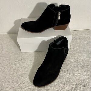 Circus by Sam Edelman Porter Black Microsuede Ankle Boots Size 7.5 Side Zip